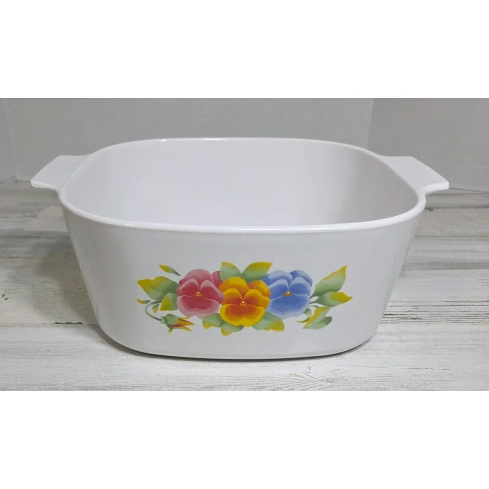 Vintage Corningware Summer Blush 5qt Casserole Dish A-5-B Base Only No Lid